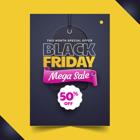 gradient black friday vertical poster template vector design illustration
