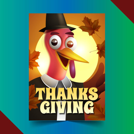 realistic thanksgiving greeting cards collection vector design illustrationのイラスト素材