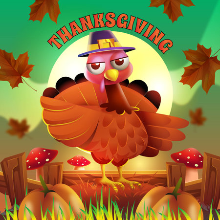 realistic thanksgiving background vector design illustrationのイラスト素材