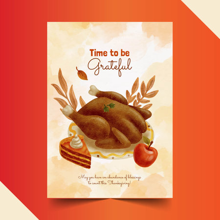 watercolor thanksgiving cards collection vector design illustrationのイラスト素材
