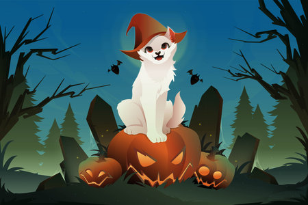 gradient halloween season design vector illustrationのイラスト素材
