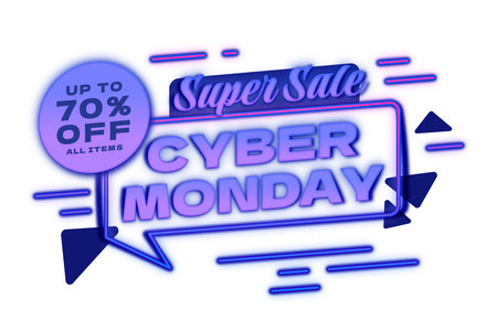 realistic cyber monday background design vector illustrationのイラスト素材