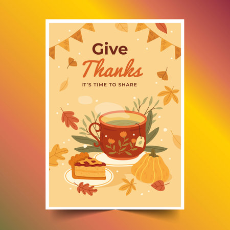 hand drawn thanksgiving cards design vector illustrationのイラスト素材