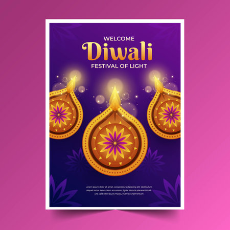 gradient diwali festival cards collection design vector illustrationのイラスト素材
