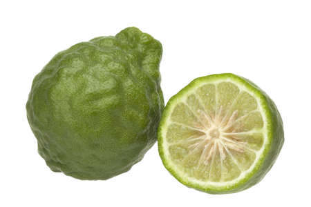 Bergamot on white background