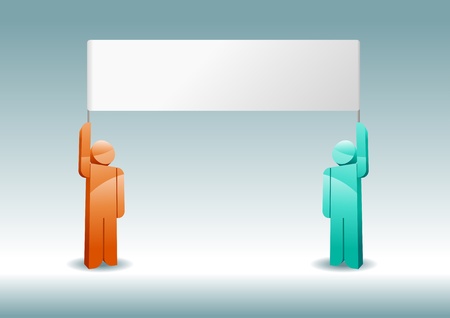 Banner. 3d vector concept illustration.のイラスト素材