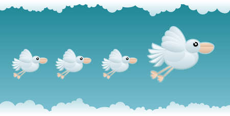 seamless bird wallpaper vector illustrationのイラスト素材