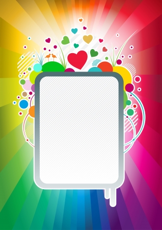 Abstract colorful love banner のイラスト素材
