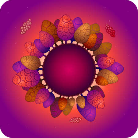 Abstract forest globe のイラスト素材