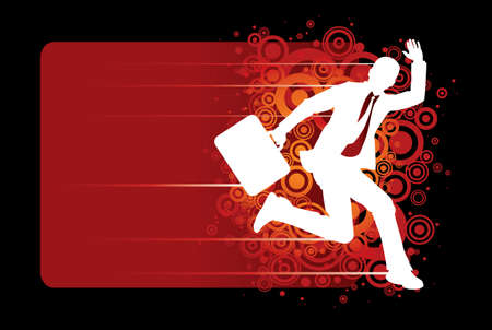 Businessman jumping to other side のイラスト素材