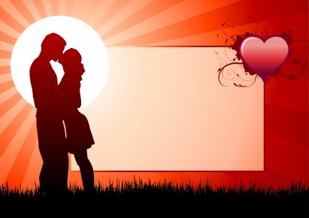 kissing love cardのイラスト素材
