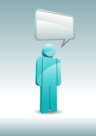 A man is talkingのイラスト素材