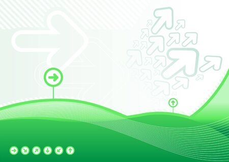 Green arrows background のイラスト素材