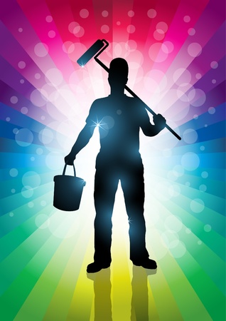 Master Painter illustration  Elements are layered separately のイラスト素材