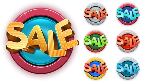 Vector 3d sale tag set のイラスト素材