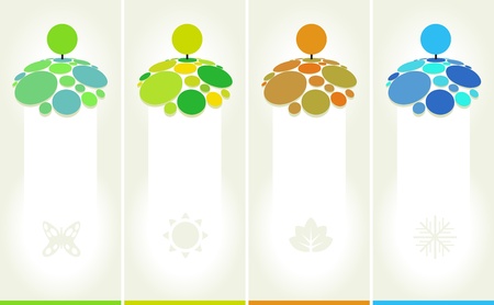 four seasons abstract design.のイラスト素材