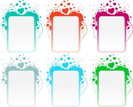 Love banner set. Easy editable colors.のイラスト素材