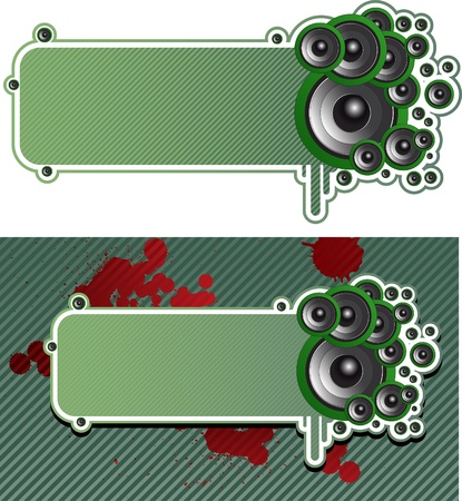 speaker bannerのイラスト素材