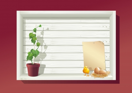 Spring message board  vector illustration のイラスト素材