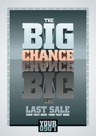 The Big Chance, Last Sale  Vector poster template  All elements are layered separately  Vector file CMYK color mode のイラスト素材