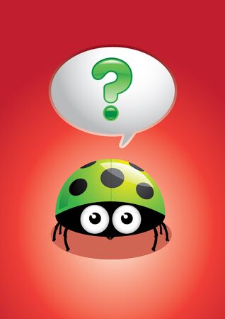 Ladybug asking  Vector illustration のイラスト素材