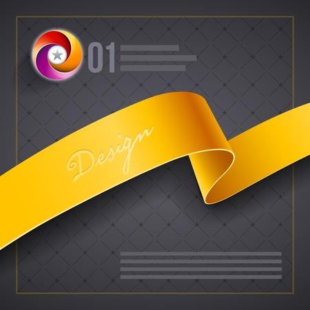 Ribbon design template  Vector design のイラスト素材