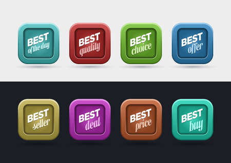 Vector  BEST  themed label design templates  のイラスト素材