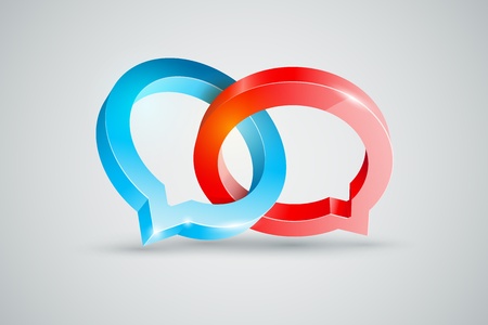 Vector speech rings symbol illustration のイラスト素材