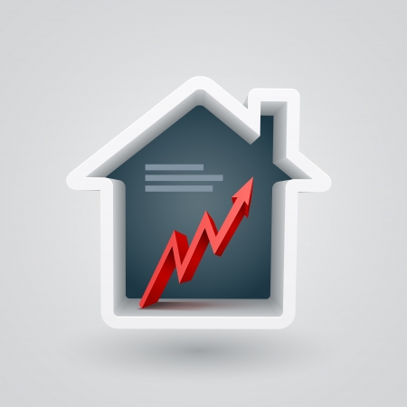 Vector illustraton of real estate themed house  Chart のイラスト素材