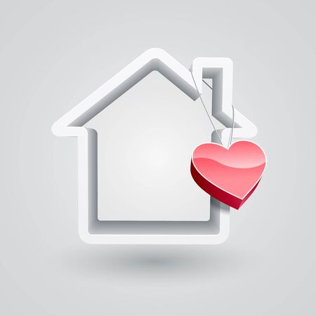 Vector illustraton of real estate themed house のイラスト素材