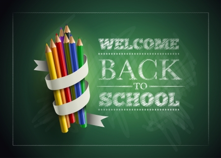 Welcome back to school. Vector illustration.