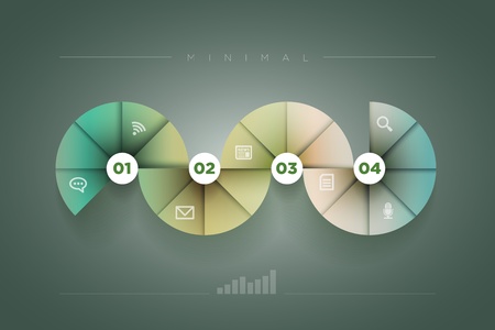 abstract infographic design template  lights, shadows, color shapes etc のイラスト素材