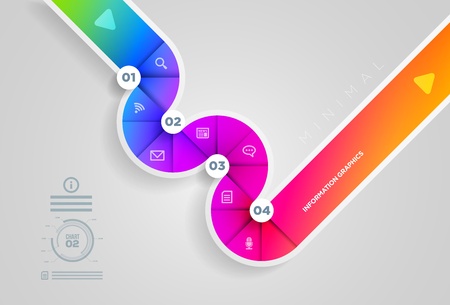abstract infographic design template  lights, shadows, color shapes etc  のイラスト素材
