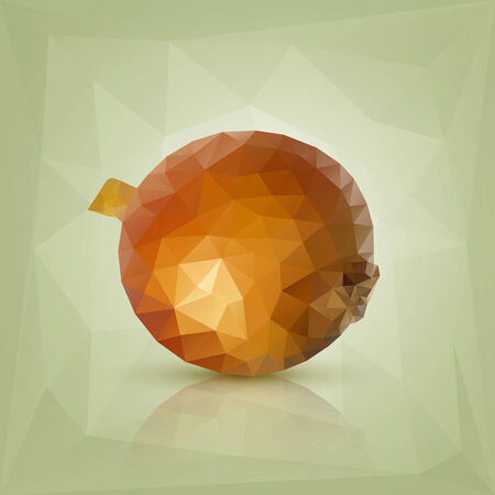 Triangle polygonal onion illustration のイラスト素材