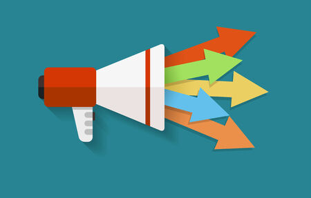 Flat design vector megaphone illustration  のイラスト素材