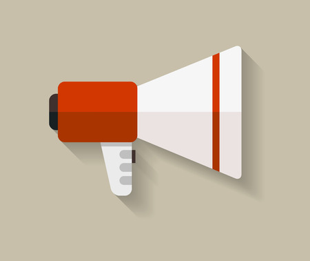 Flat design vector megaphone illustration  のイラスト素材