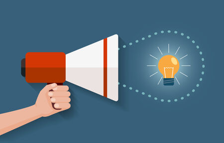 Flat design vector megaphone illustration  のイラスト素材