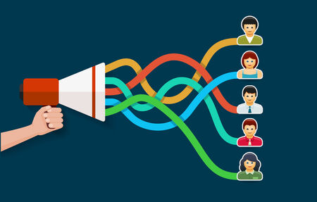 Flat design vector megaphone illustration  のイラスト素材