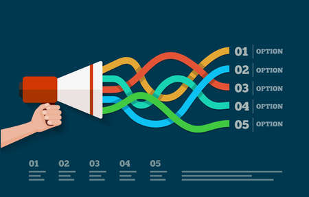Flat design vector megaphone illustration  のイラスト素材