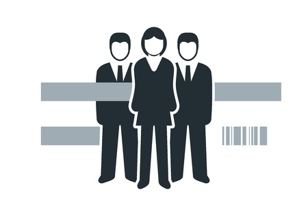 Vector isolated business people icons のイラスト素材