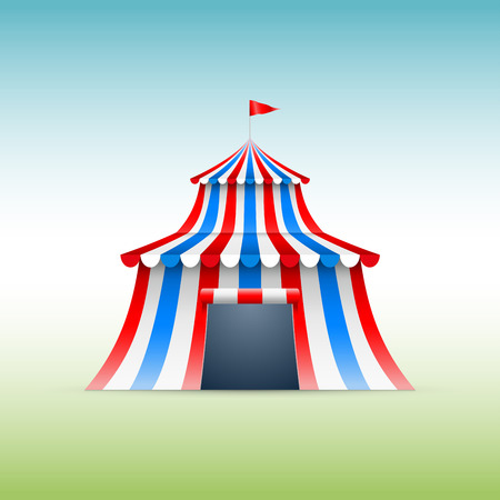 Vector illustration of circus tent.のイラスト素材