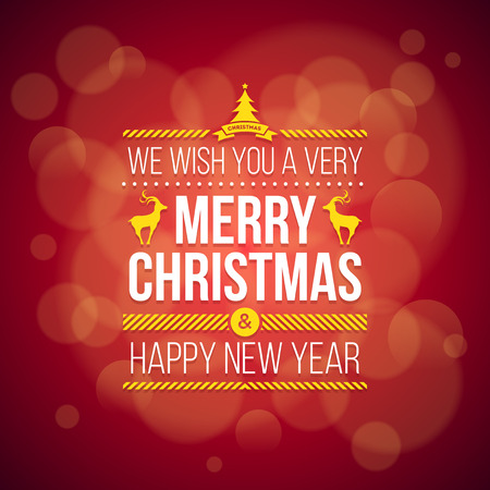 Vector Christmas typographic greeting card design.のイラスト素材