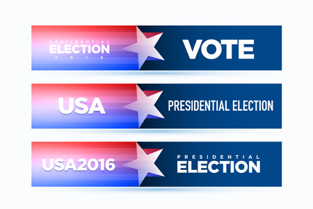 Vector banner for presidential election 2016.のイラスト素材