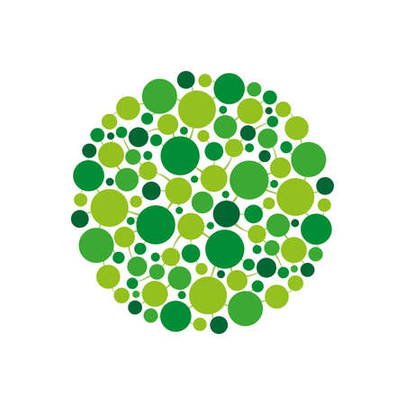 Vector simple round floral design.のイラスト素材