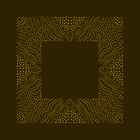 Vector hand drawn frame. Border is made with seamless texture pattern.のイラスト素材