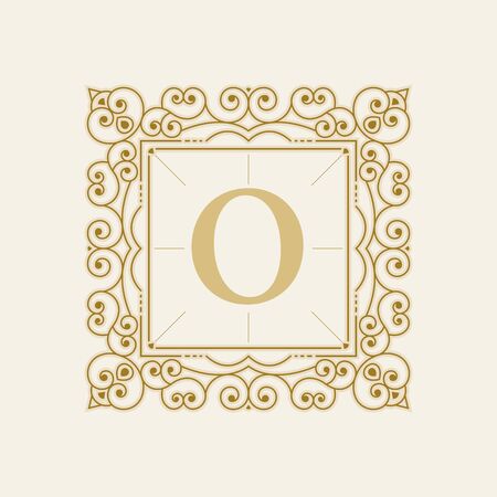 Vector luxury elegant vector frame and emblem template.のイラスト素材
