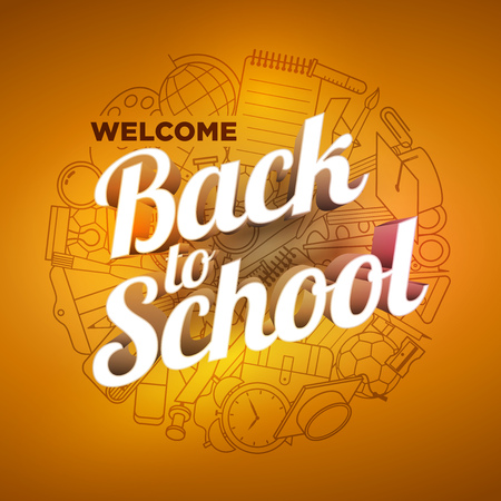 Back to school design with school supplies iconsのイラスト素材