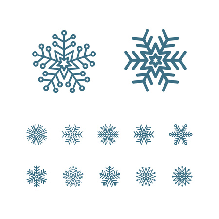 Vector snowflake symbol set.のイラスト素材