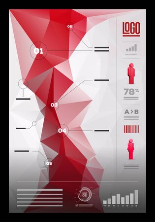 Vector polygonal infographic design template.のイラスト素材