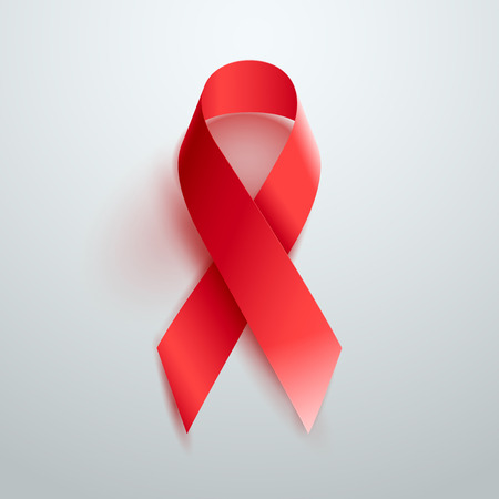 World AIDS Day Awareness Ribbon. Vector illustration.のイラスト素材